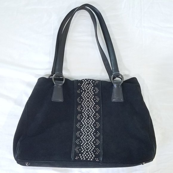 Via Spiga Handbags - Via Spiga black suede shoulder bag